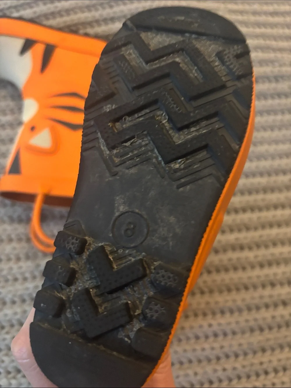 Cat & Jack Kids Orange Tiger Rain Boots
